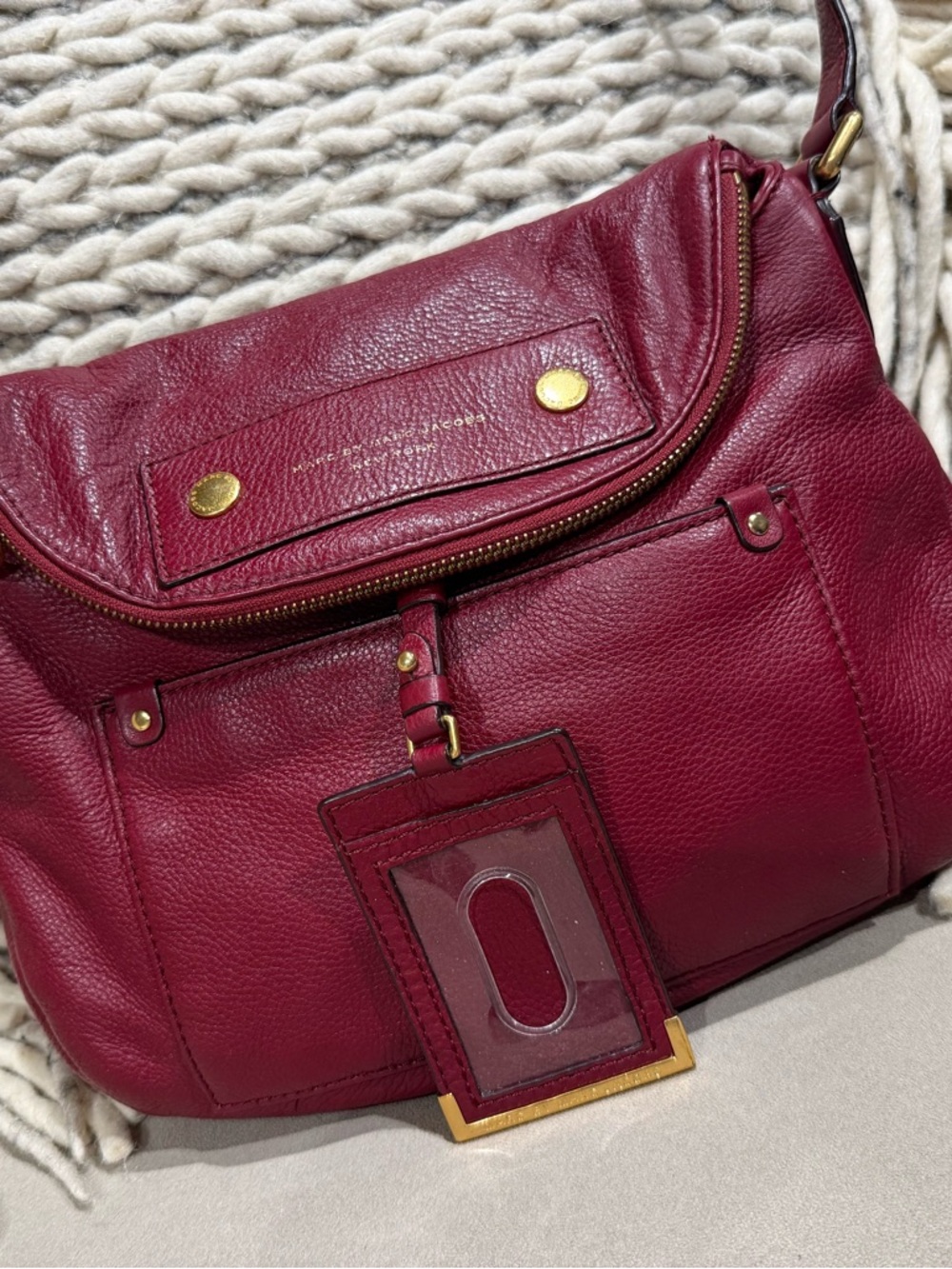 Marc Jacobs Natasha Preppy Leather Crossbody Bag